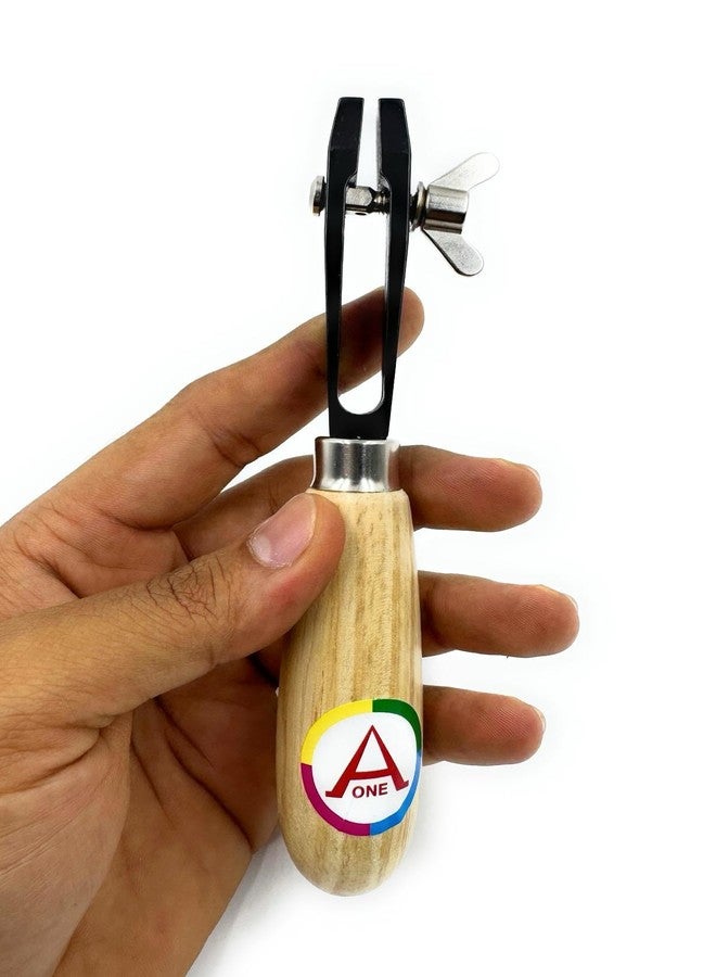 أون ملزمة يدوية مجوفة بمقبض خشبي لسحب الأسلاك وتثبيت الأشياء الصغيرة بإحكام مثل المجوهرات لتلميعها وصقلها وحفرها وبردها لصنع المجوهرات والساعات والنماذج والحرف اليدوية. - Image 4